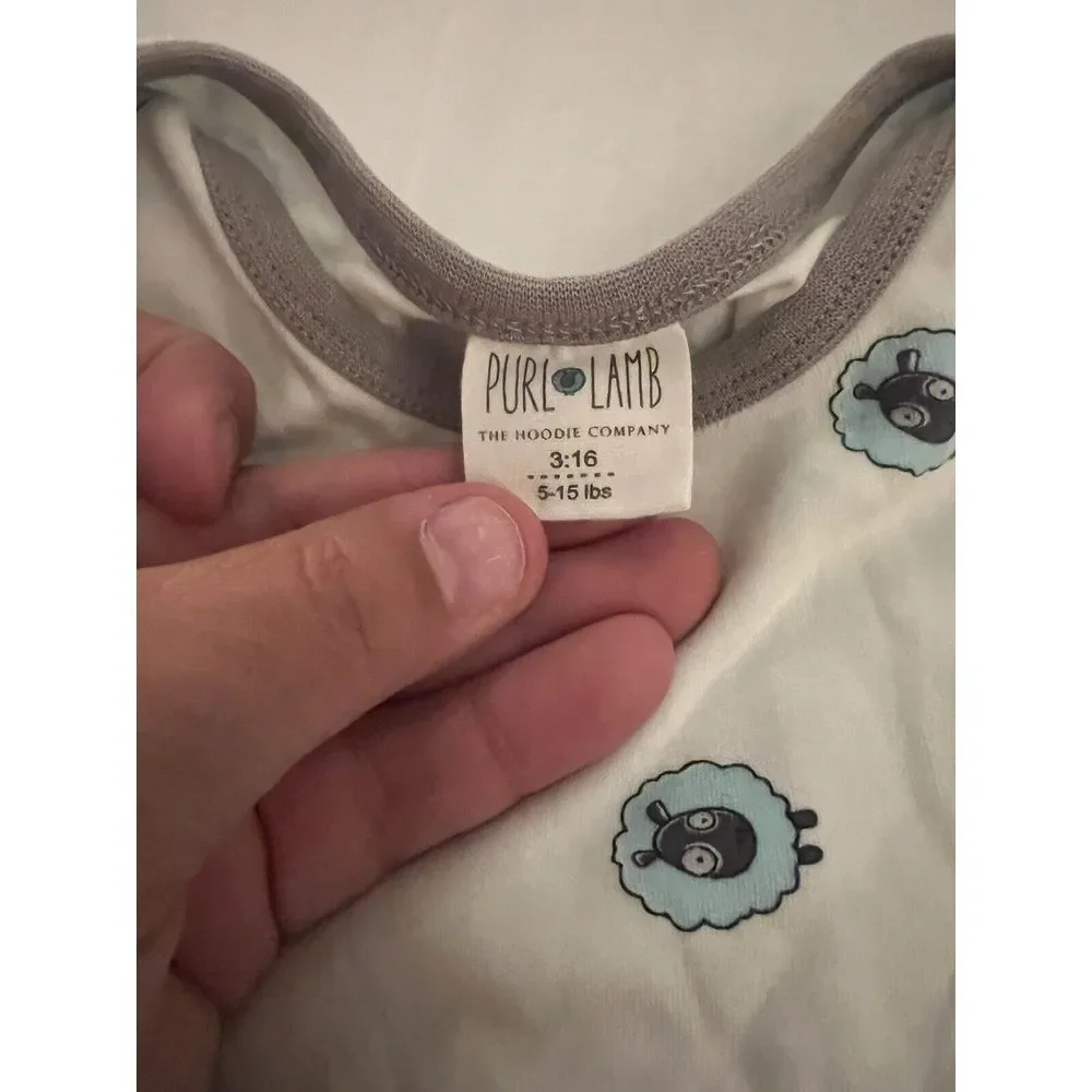 Purl Lamb The Hoodie Company Sheep Sleep Gown 5-15‎ Pounds